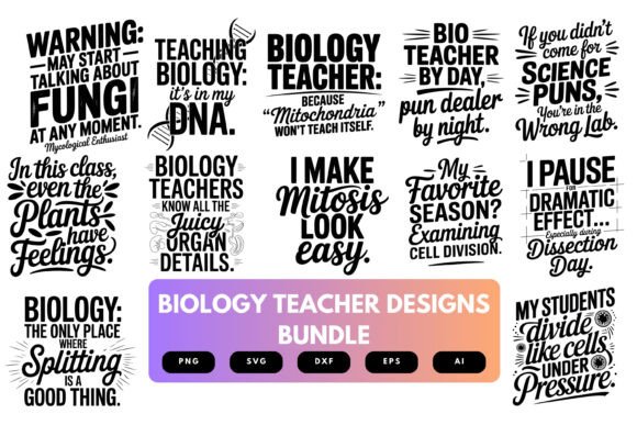 Biology Teacher SVG Bundle: Graphics and Crafts