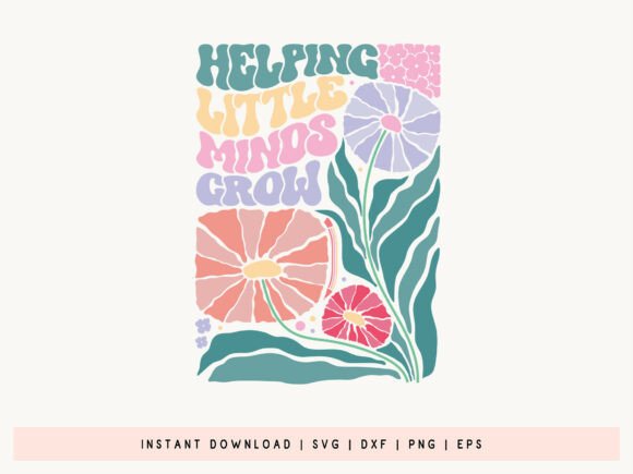 Boho Floral Teacher SVG Cut File for Crafts and Graphics
