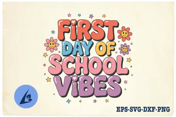 Retro Teacher First Day of School SVG