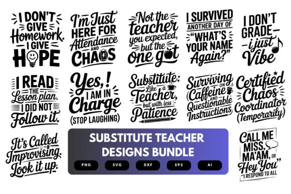 Substitute Teacher SVG Bundle Review