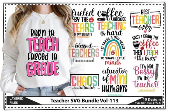 Teacher SVG Bundle Vol-113: Graphics and Crafts in One Design Asset