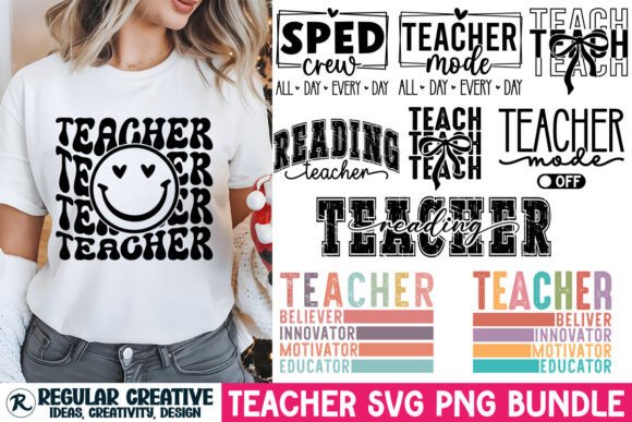 Teacher SVG PNG Bundle for Crafts and Graphics