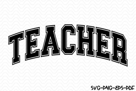 Teacher SVG, Varsity SVG PNG Design